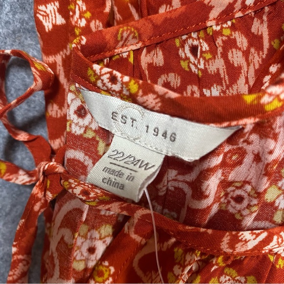 Cato Tiered Floral Print Bohemian Blouse Bell Sleeves Size 22/24 NWT - Picture 12 of 12